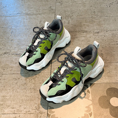 Casual γυναικεία αθλητικά παπούτσια με πλατφόρμα και κορδόνια 6 cm