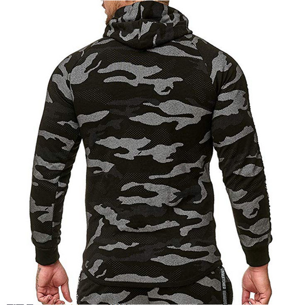 Kinnitusega kamuflaažimustriga meeste dressipluus