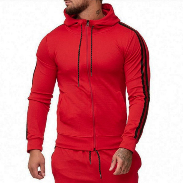 Muška kratka majica s kapuljačom i vezicama