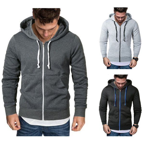 Ανδρικό μοντέρνο φούτερ με κουκούλα και κορδόνια