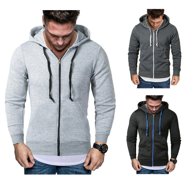 Ανδρικό μοντέρνο φούτερ με κουκούλα και κορδόνια