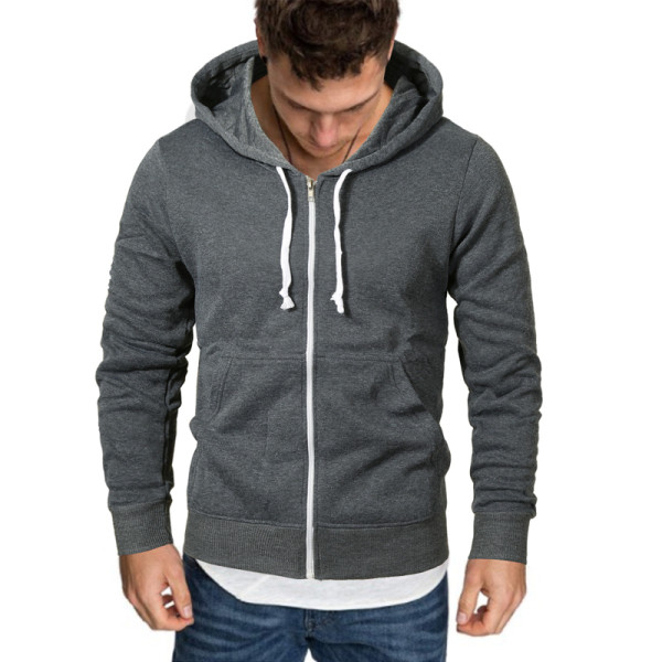 Ανδρικό μοντέρνο φούτερ με κουκούλα και κορδόνια