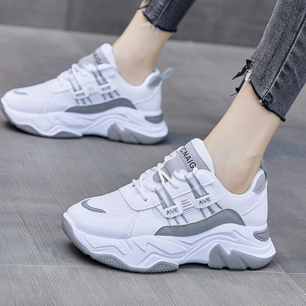 Νέο μοντέλο γυναικεία αθλητικά παπούτσια με τραχιά σόλα - τρία χρώματα