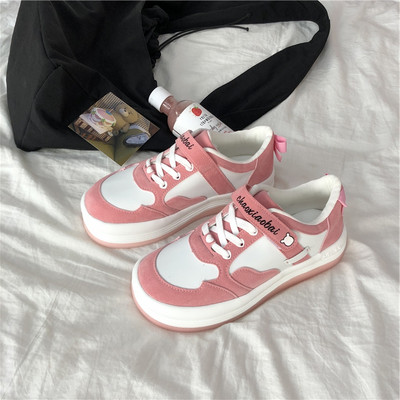 Casual αθλητικά παπούτσια με πλατφόρμα από οικολογικό σουέτ και υφάσματα