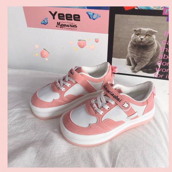 Casual αθλητικά παπούτσια με πλατφόρμα από οικολογικό σουέτ και υφάσματα