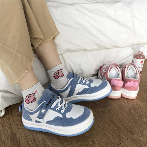 Casual αθλητικά παπούτσια με πλατφόρμα από οικολογικό σουέτ και υφάσματα