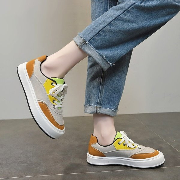 Tenisi dama din piele cu talpa plata