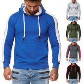 Muška ležerna majica s kapuljačom i vezicama za džepove