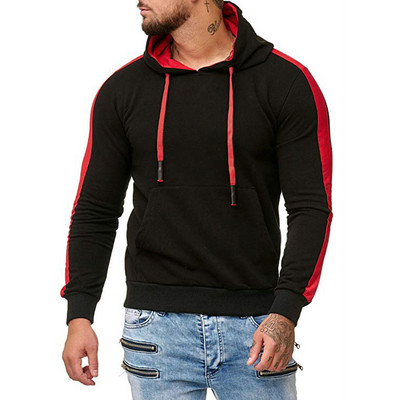 Muška ležerna majica s kapuljačom i vezicama za džepove