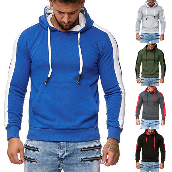 Muška ležerna majica s kapuljačom i vezicama za džepove