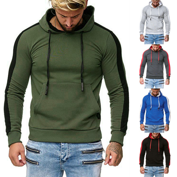 Muška ležerna majica s kapuljačom i vezicama za džepove