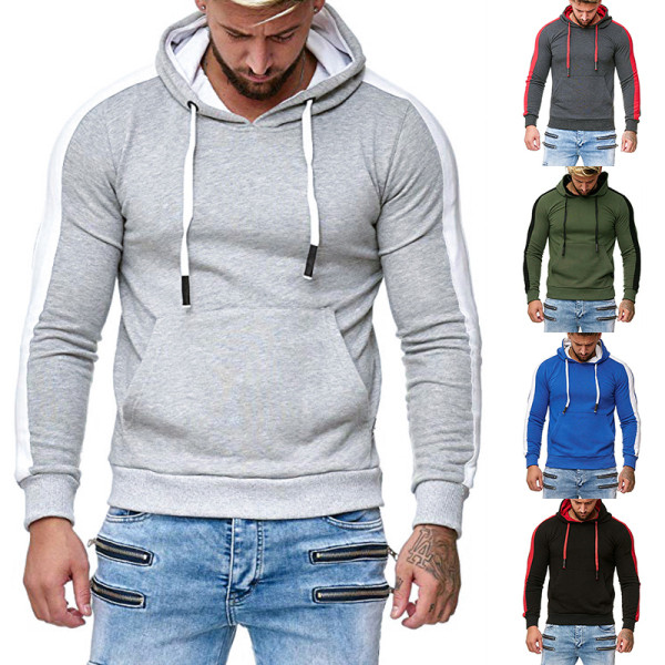 Muška ležerna majica s kapuljačom i vezicama za džepove