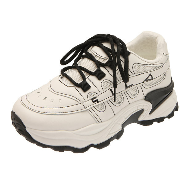 Γυναικεία αθλητικά παπούτσια με κορδόνια και πλέγμα