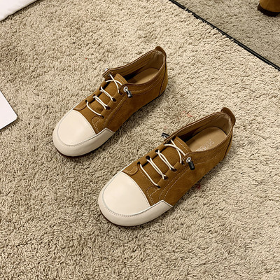 Casual γυναικεία αθλητικά παπούτσια από οικολογικό σουέτ με επίπεδη σόλα