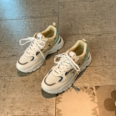 Casual γυναικεία αθλητικά παπούτσια με κορδόνια και επίπεδη σόλα