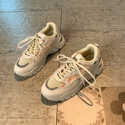 Casual γυναικεία αθλητικά παπούτσια με κορδόνια και επίπεδη σόλα