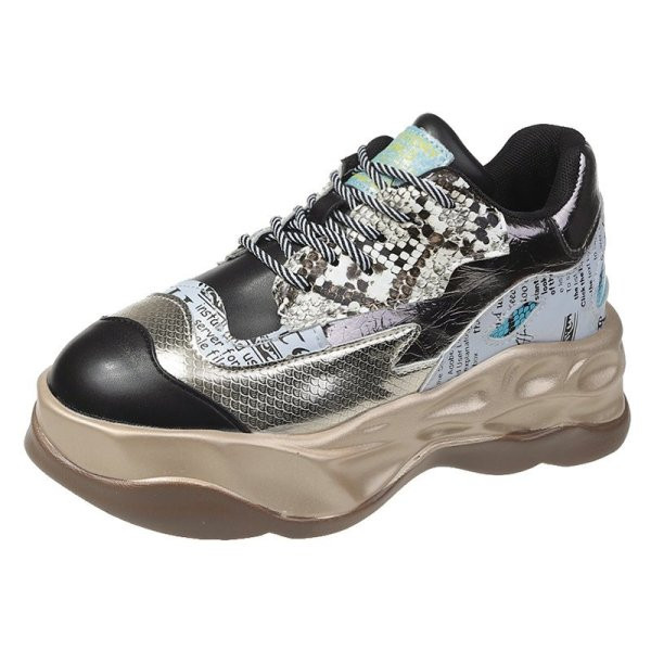 Ženske tenisice u boji s visokim đonom i vezicama