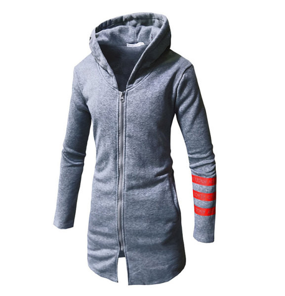 Ανδρικό φούτερ μακρύ μοντέλο με στερέωση