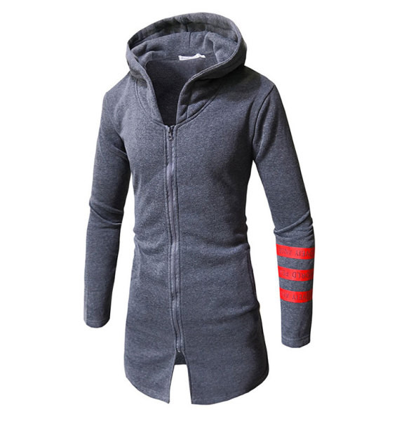 Ανδρικό φούτερ μακρύ μοντέλο με στερέωση