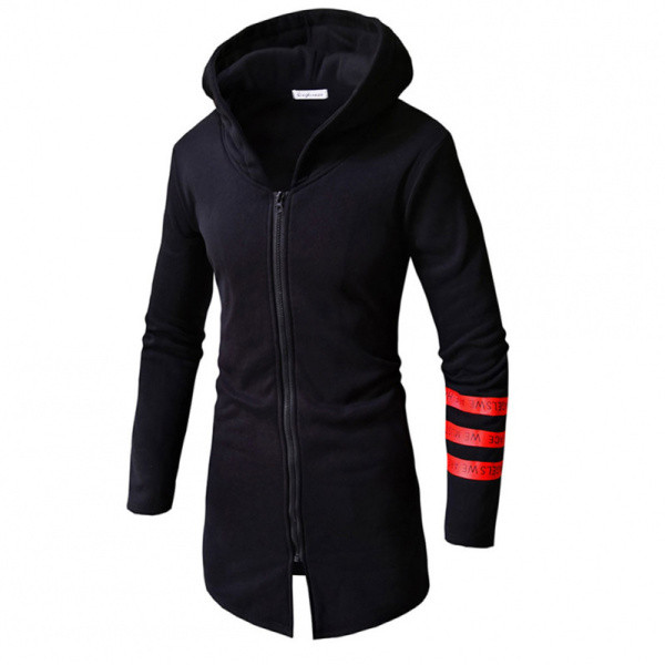 Ανδρικό φούτερ μακρύ μοντέλο με στερέωση