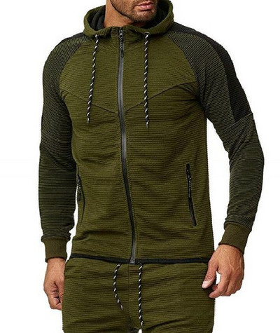 Muški sweatshirt pripijeni model s kopčanjem