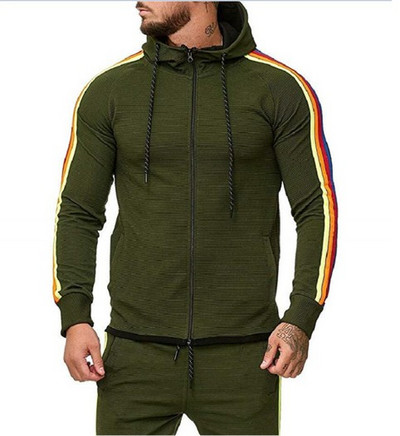 Ανδρική μπλούζα με κορδόνια και κουκούλα