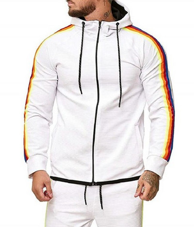 Ανδρική μπλούζα με κορδόνια και κουκούλα