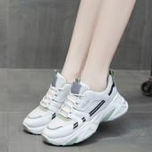 Νέο μοντέλο casual γυναικεία αθλητικά παπούτσια με τραχιά σόλα και κορδόνια