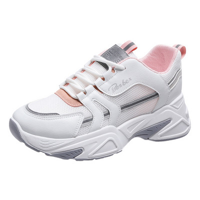 Νέο μοντέλο casual γυναικεία αθλητικά παπούτσια με τραχιά σόλα και κορδόνια