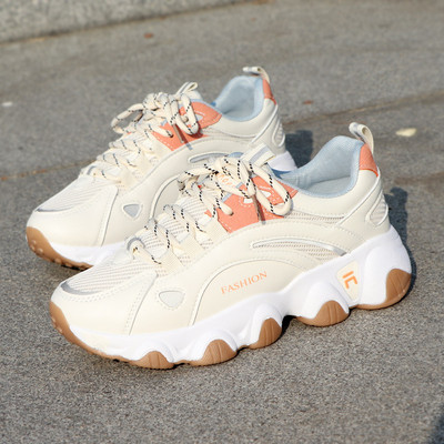 Casual γυναικεία αθλητικά παπούτσια με τραχιά σόλα και κορδόνια
