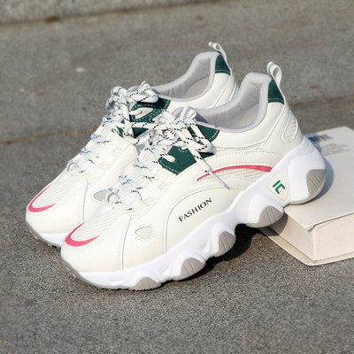 Casual γυναικεία αθλητικά παπούτσια με τραχιά σόλα και κορδόνια