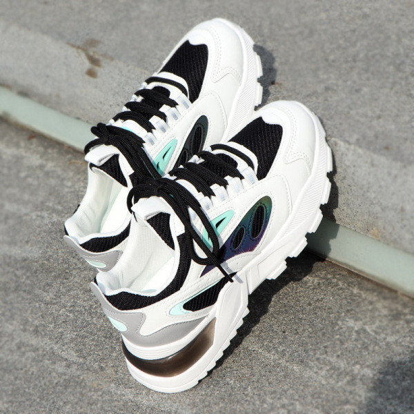 Σπορ και casual αθλητικά παπούτσια με παχιά σόλα - δύο χρώματα