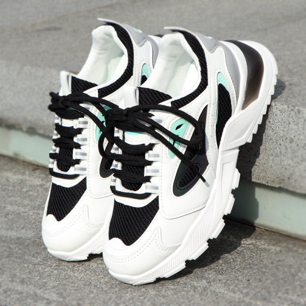 Σπορ και casual αθλητικά παπούτσια με παχιά σόλα - δύο χρώματα