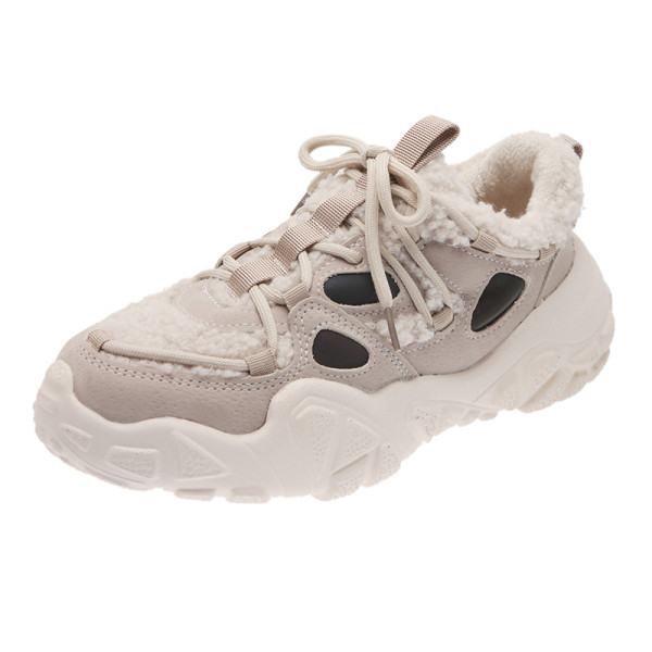 Γυναικεία casual αθλητικά παπούτσια με κορδόνια και ζεστή φόδρα