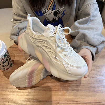 Γυναικεία αθλητικά πάνινα παπούτσια με πλατφόρμα 5 cm