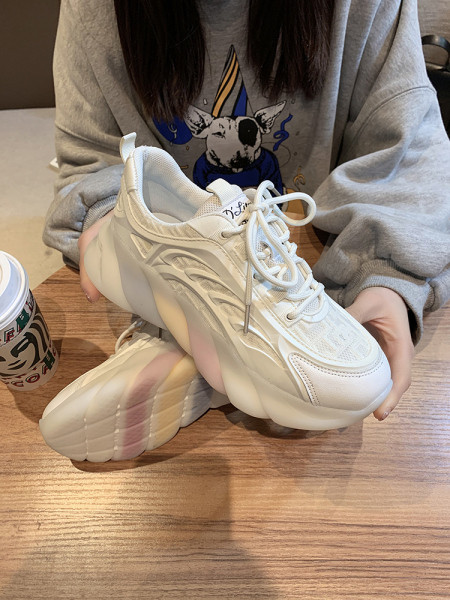 Γυναικεία αθλητικά πάνινα παπούτσια με πλατφόρμα 5 cm