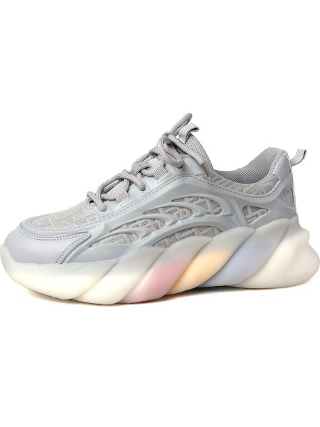 Γυναικεία αθλητικά πάνινα παπούτσια με πλατφόρμα 5 cm