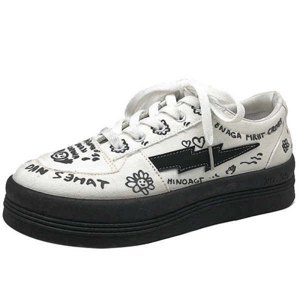 Γυναικεία υφασμάτινα αθλητικά παπούτσια με επιγραφές