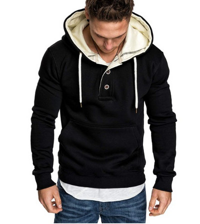 Ανδρική μπλούζα με κουμπιά και κορδόνια