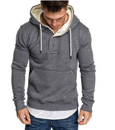 Ανδρική μπλούζα με κουμπιά και κορδόνια