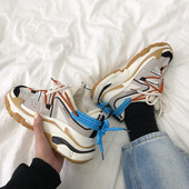 Σύγχρονα πάνινα παπούτσια φθινοπώρου-χειμερινά  με τραχιά σόλα