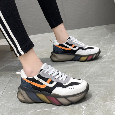 Kahes värvitoonis värvilise tallaga naiste vabaaja tossud