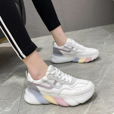 Kahes värvitoonis värvilise tallaga naiste vabaaja tossud