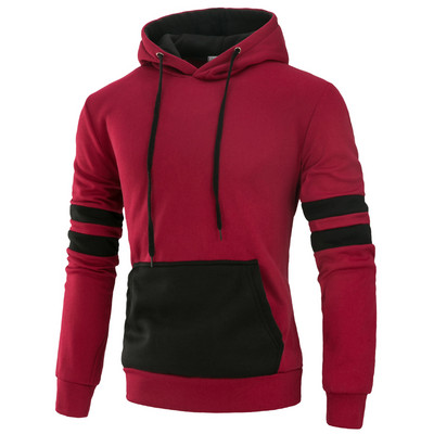 Ανδρικό φούτερ με κορδόνια, κουκούλα και τσέπη  - κλασικό  μοντέλο