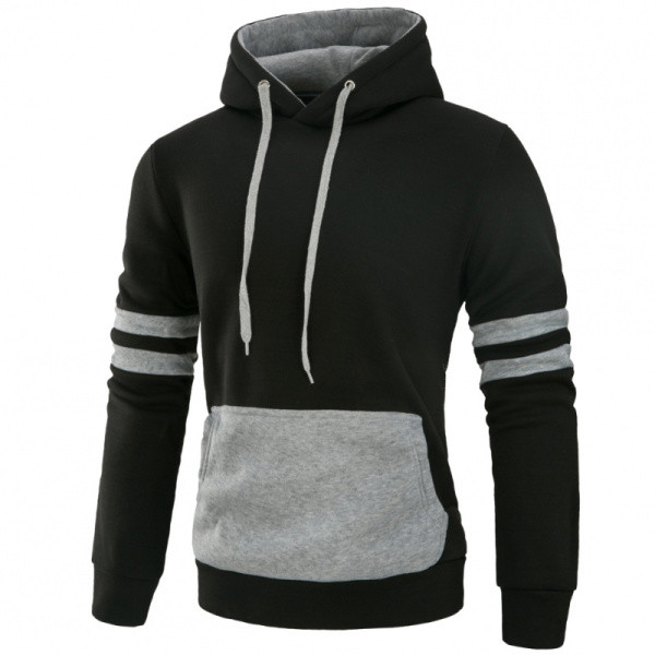 Ανδρικό φούτερ με κορδόνια, κουκούλα και τσέπη  - κλασικό  μοντέλο