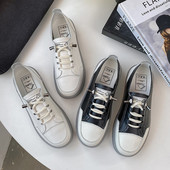 Γυναικεία έκο δερμάτινα αθλητικά παπούτσια με επίπεδη σόλα