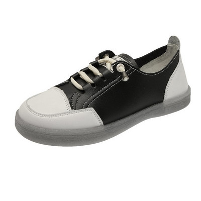 Γυναικεία έκο δερμάτινα αθλητικά παπούτσια με επίπεδη σόλα