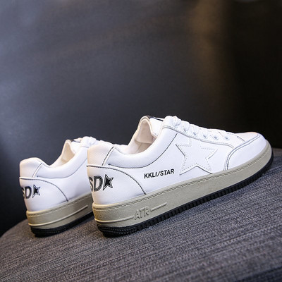 Tenisi casual dama cu talpa plata - imitatie de piele