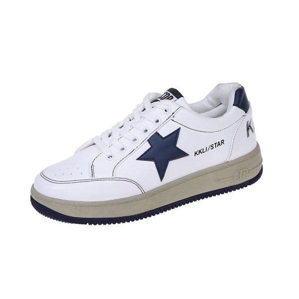 Tenisi casual dama cu talpa plata - imitatie de piele