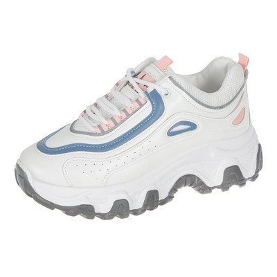 Casual γυναικεία αθλητικά παπούτσια με τραχιά σόλα - faux δέρμα